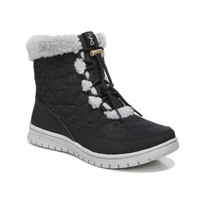 Ryka Women's 8.5M Black Snow Bound Quilted Hiking Boots Lace Up Outdoor LB13-28